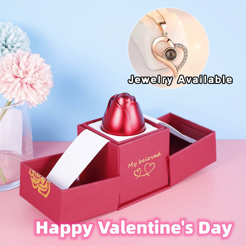 Gifts Metal Rose Jewelry Gift Box Necklace For Wedding Girlfriend Necklace Gifts