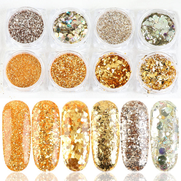 Nail Glitter Set | Nail Glitter Powder Set | Trend N Trove