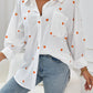 Camicia allentata Love stampata casual da donna esterna