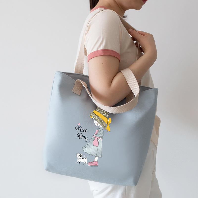 Women's Canvas Artistic Portable One-shoulder Mummy Tote Bag