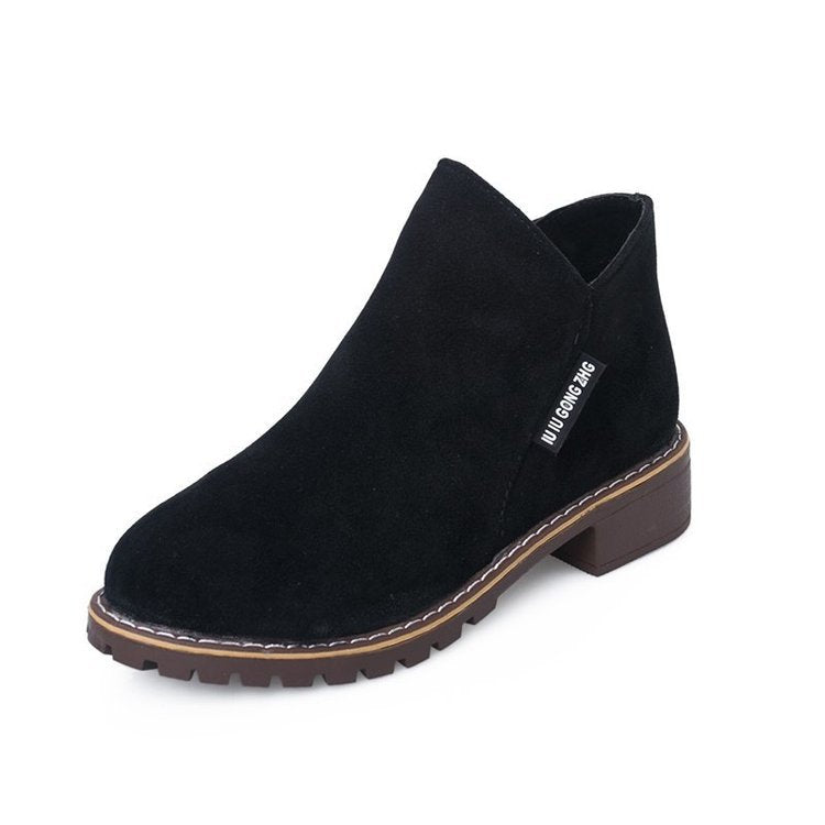 Winter Boots Low Heel Square Heel