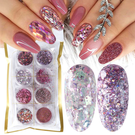 Nail Glitter Set | Nail Glitter Powder Set | Trend N Trove