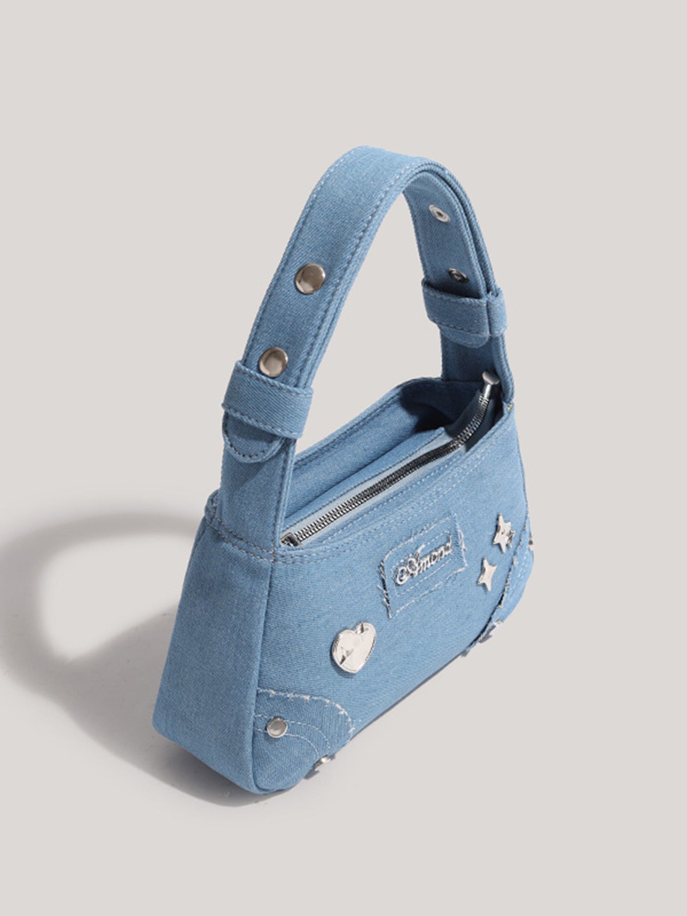 Borsa a mano piccola con design retrò di minoranza, estate, nuovo metallo XINGX Denim