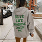 Women's Casual Letter Print Loose Hoodie