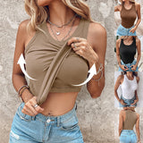 Round Neck Vest With Bra Summer