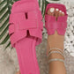 Square Toe Flat Sandals Summer Hollow Out