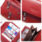 Long Cowhide Multiple Card Slots Coin Pocket RFID Anti-magnetic Women's Handbag