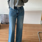 Schlankmachende Retro-Jeans mit hoher Taille