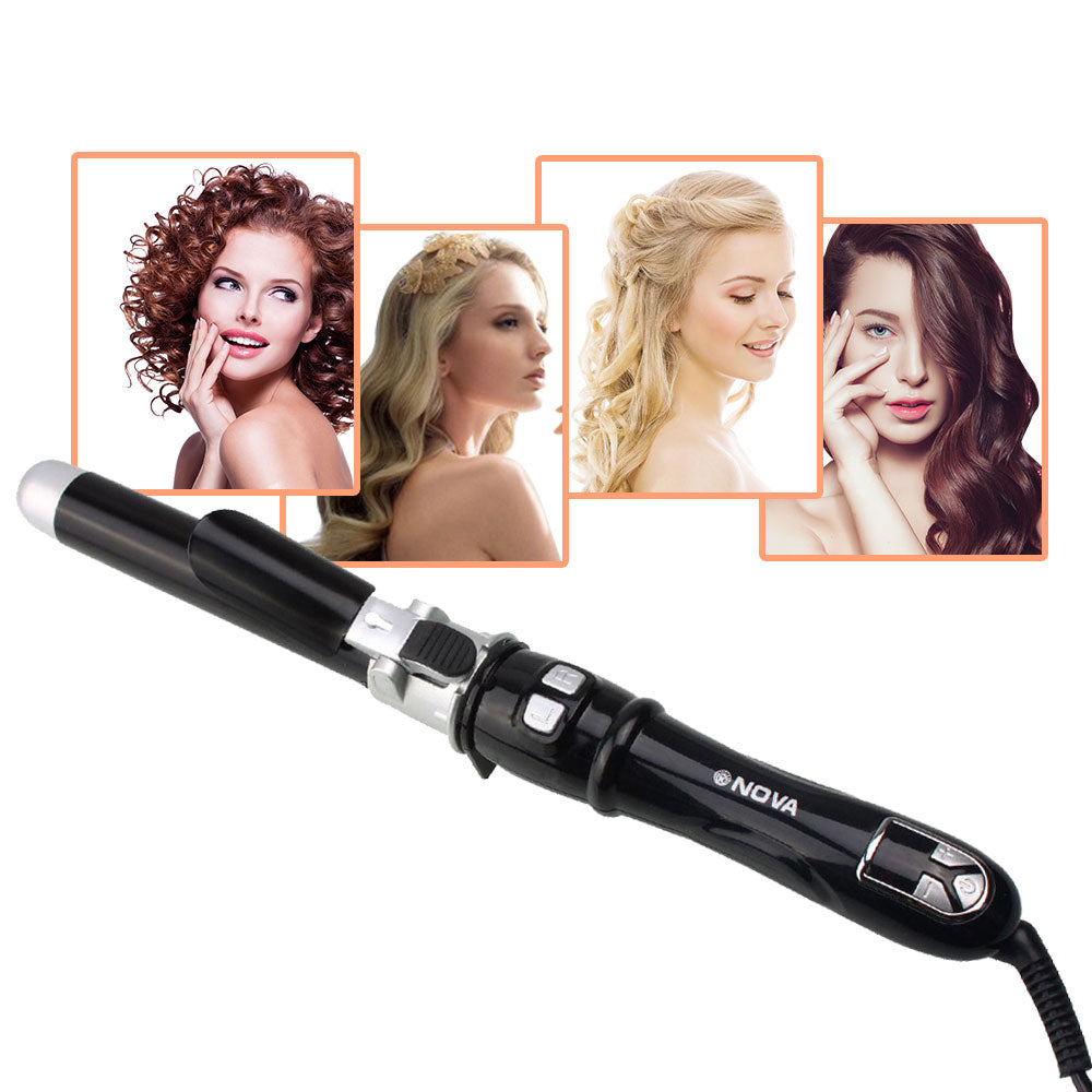 Ferro arricciacapelli rotante Bacchetta arricciacapelli automatico Bigodino per capelli 30s Calore istantaneo Auto Hair Waver Ferri per lo styling dei capelli