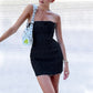 Fashion Backless Tube Denim Summer Dress