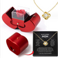 Fashion Jewelry Box Red Apple Necklace Eternal Rose For Girl