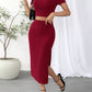 Women's Fashion High Waist Side Slim Fit Suit