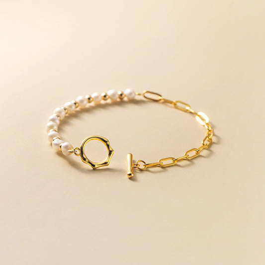 Bracciale da donna con cucitura di perle in stile coreano