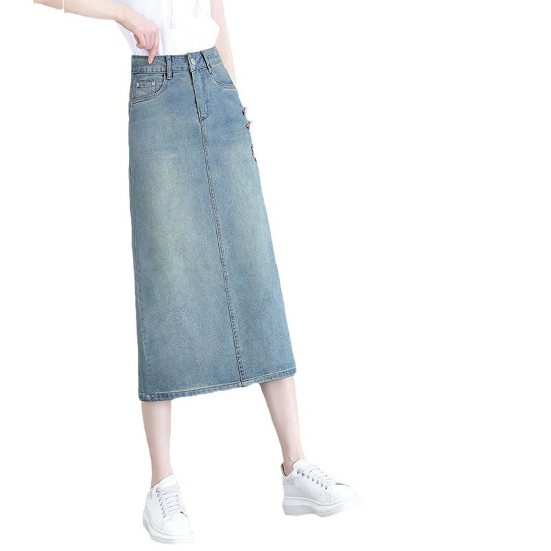 Embroidery National Style Denim Skirt