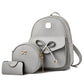 Women's Fashion Simple Large Capacity Korean Style Bow Backpack