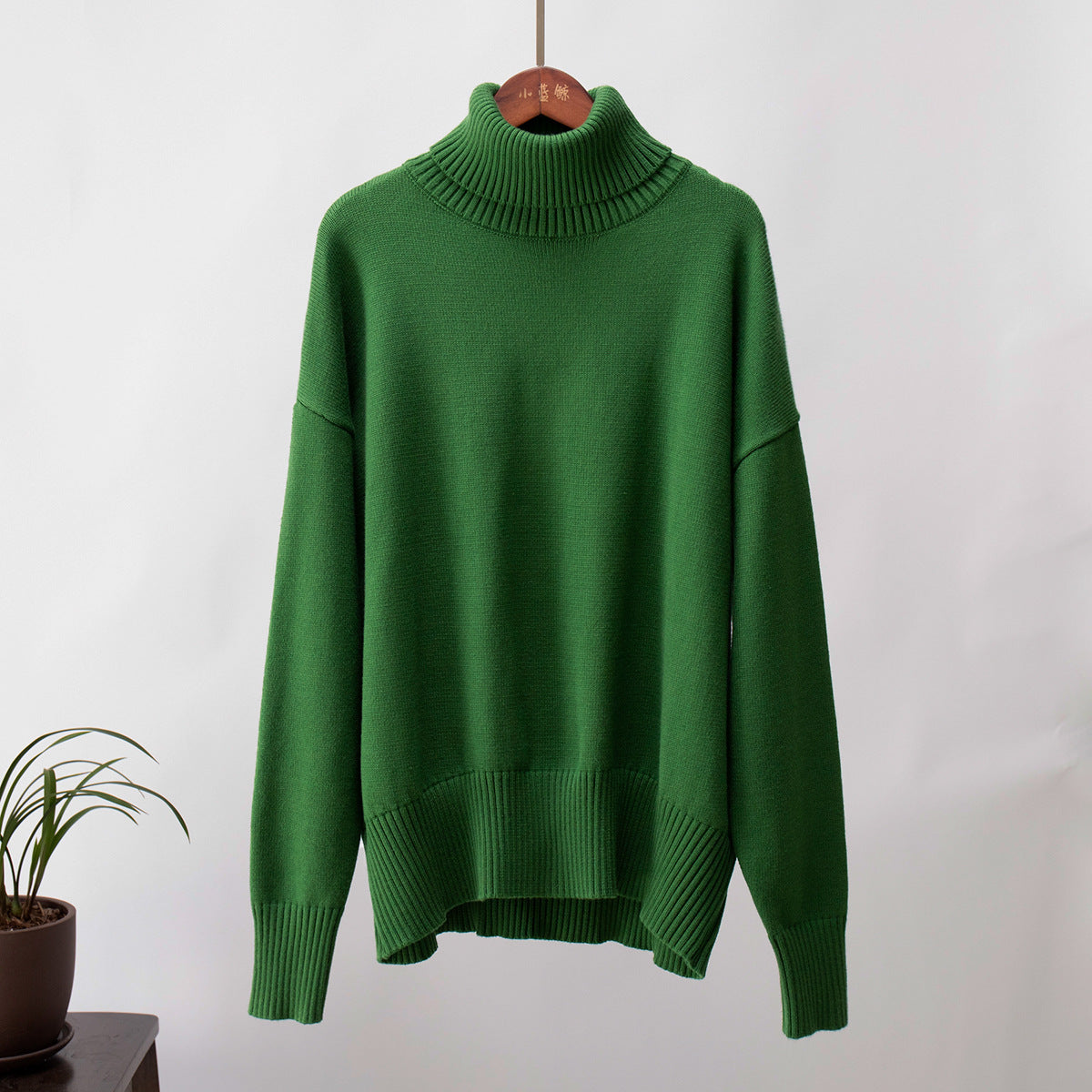 Women's Fashionable All-match Solid Color Turtleneck Sweater