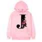 Women's 26-letter Flowers Printed Fleece Hoodie