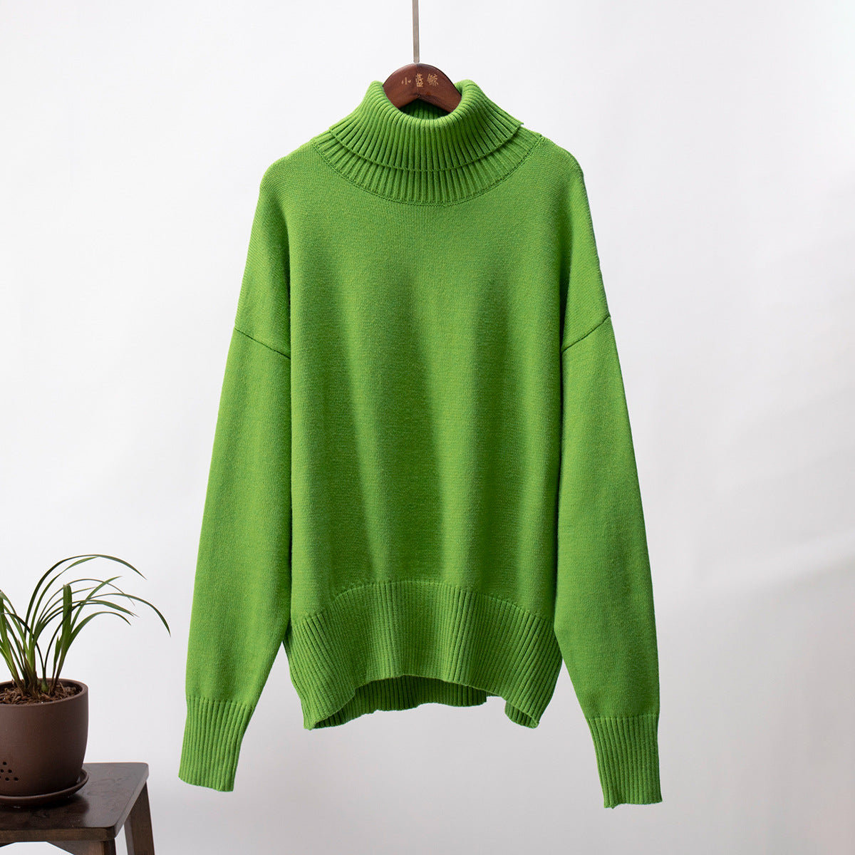 Women's Fashionable All-match Solid Color Turtleneck Sweater