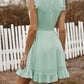 Round Neck Ruffled Sleeveless Dress