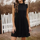 Round Neck Ruffled Sleeveless Dress