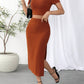 Women's Fashion High Waist Side Slim Fit Suit