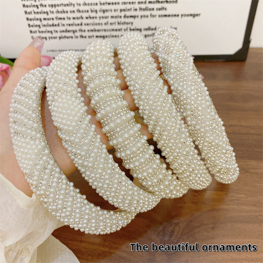 Heavy Industry Light Luxury New High-grade High-definition Pearl Headband