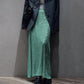 Women's Long-sleeve Blouse Long Skirt Sequined Suit