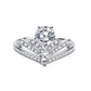 Moissanite Ring Women's Crown Sterling Silver