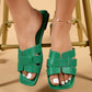 Square Toe Flat Sandals Summer Hollow Out