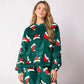 2024 Casual Flannel Pajama Sets For Women 2 Piece Cute Long Sleeve