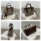 Fashion Houndstooth Shoulder Bags Portable Checkerboard Handbags