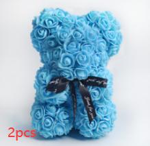 Love Gift Rose Bear Eternal Flower Rose Teddy Bear PE Foam Bear 25cm