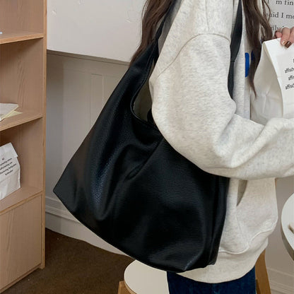 Shoulder Bag High Capacity Totes Female Shopping Bags Soft Leather