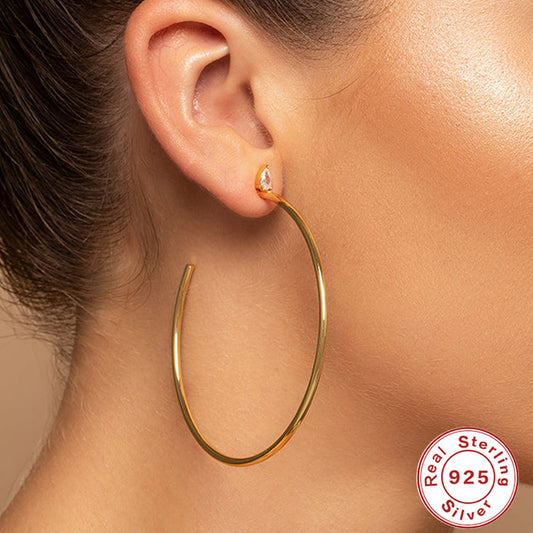 Glossy Ear Ring Special-interest Design C- Shaped Diamond