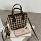 Fashion Houndstooth Shoulder Bags Portable Checkerboard Handbags