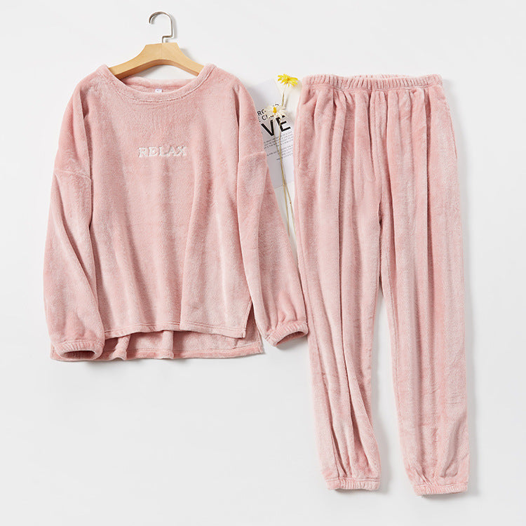 Flanell-Pyjama-Sets, Winter-Hauskleidung für Damen und Herren, Nachtwäsche, Paar