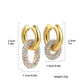 Ohrringe aus Edelstahl mit 18 Karat Vergoldung und Diamanten im Twist-Knot-Stil