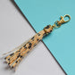 Background Color Leather Tassel Key Chain Silica Gel Bracelet