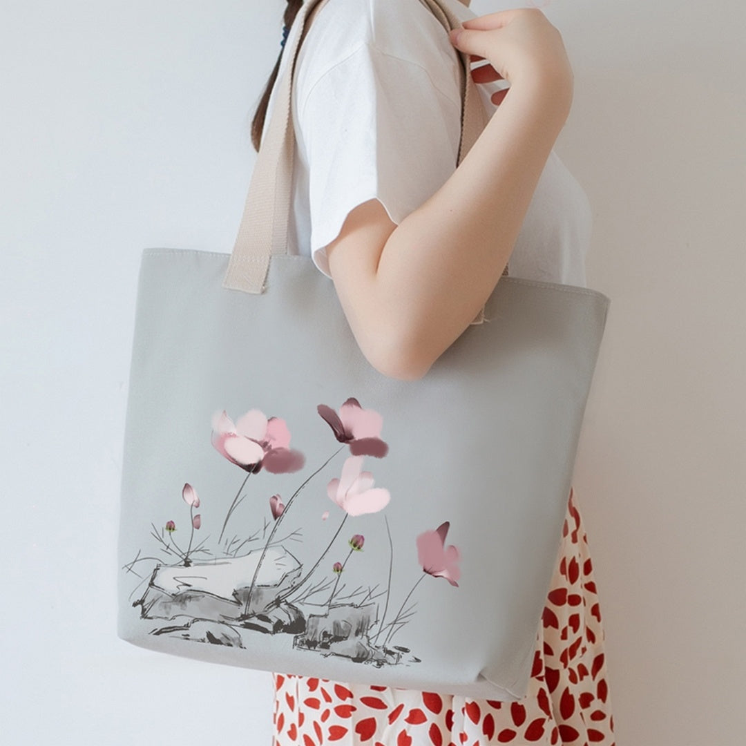 Women's Canvas Artistic Portable One-shoulder Mummy Tote Bag