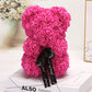 Love Gift Rose Bear Eternal Flower Rose Teddy Bear PE Foam Bear 25cm