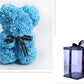 Love Gift Rose Bear Eternal Flower Rose Teddy Bear PE Foam Bear 25cm