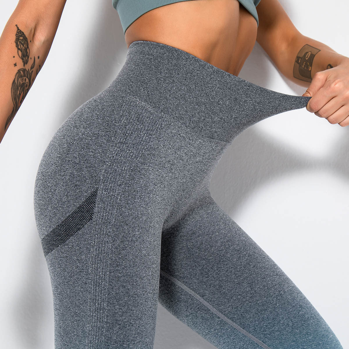 Fashion Gradient Seamless Quick-drying Yoga Pants