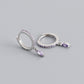 Premium Sense Diamond Multicolor S925 Sterling Silver Earrings