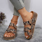 Woven Cross-strap Slippers Summer Platform Sandals Women Flat Beach Shoes