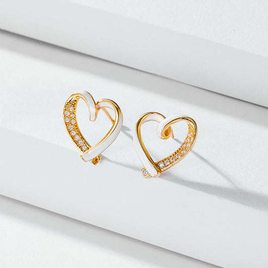 Women's Love Heart Stud Earrings