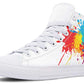 Herren- und Damenmode-Farbdruck-High-Top-Leinwandschuhe