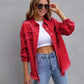 Fashion Ripped Shirt Jacket Female Autumn And Spring Casual Tops