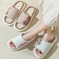 Cute Rabbit Slippers Linen House Shoes