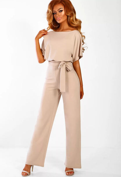 Modischer Jumpsuit mit Knöpfen und kurzen Ärmeln für Damen