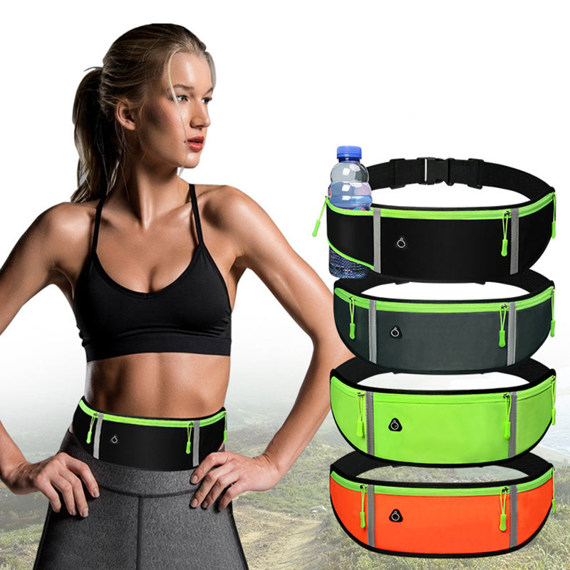 Sports Waist Bag With Pocket Light Slim Zip Running Belt